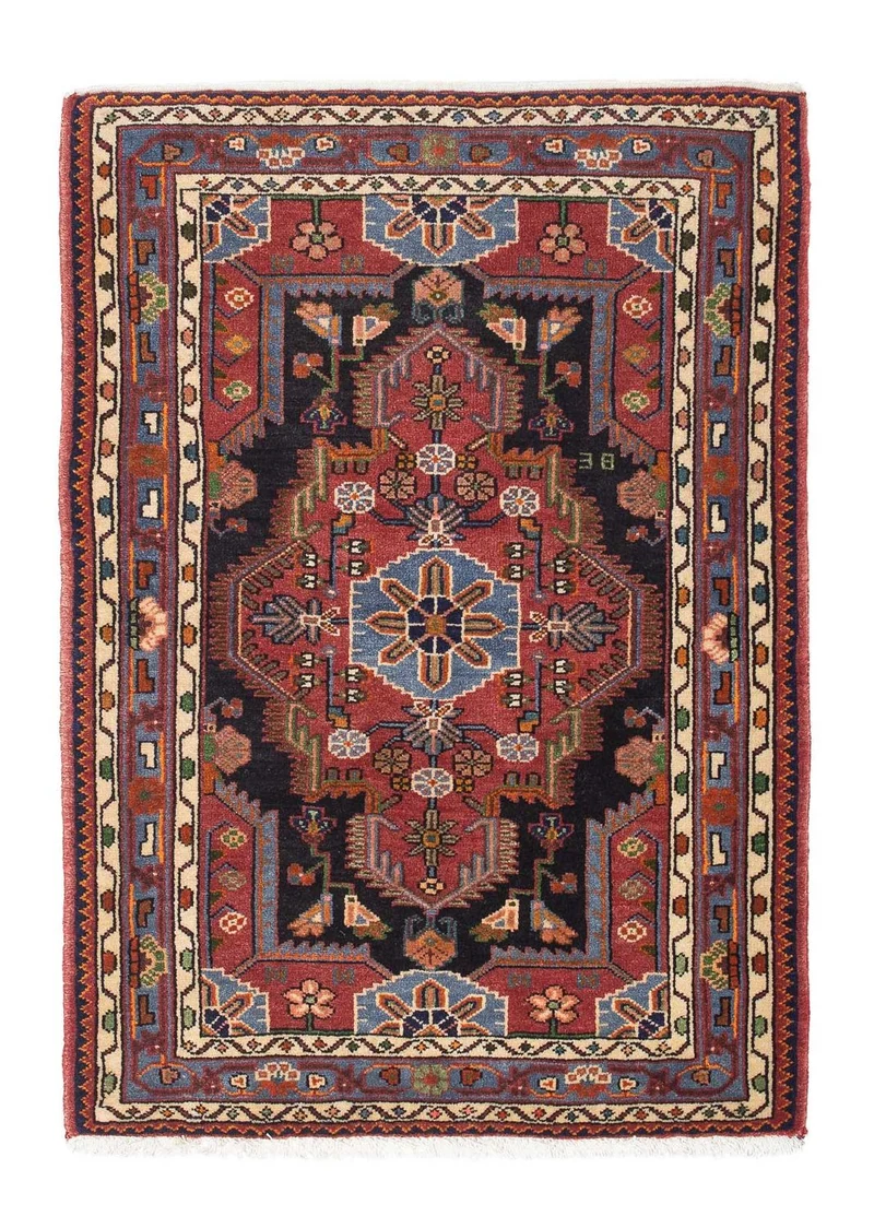 Perserteppich - Nomadic 90 x 126 cm - dunkelrot