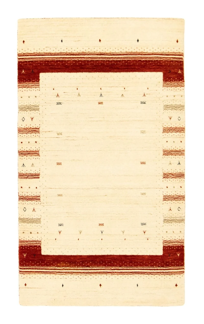 Gabbeh Teppich - Loribaft Indus 91 x 160 cm - beige