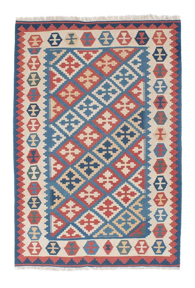 Kelim Teppich - Oriental 118 x 180 cm - blau