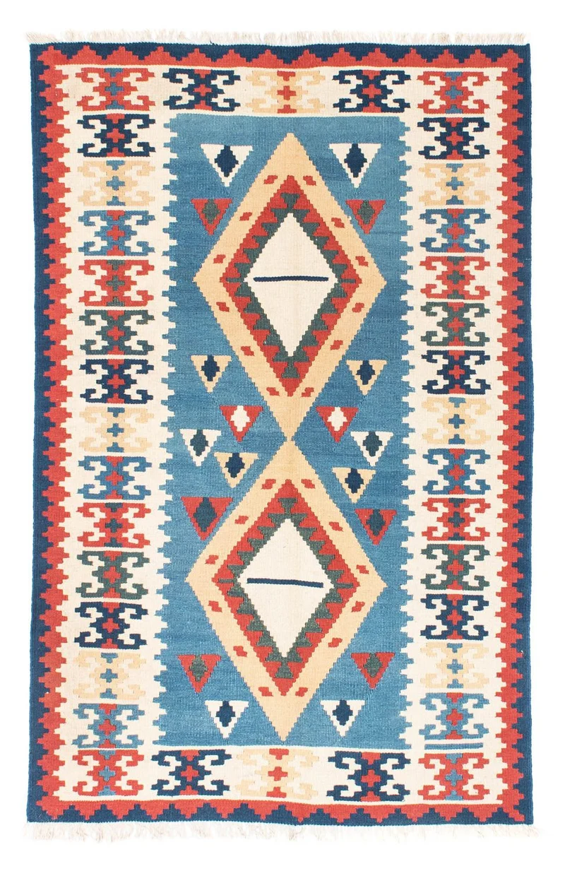Kelim Teppich - Oriental 116 x 183 cm - türkis