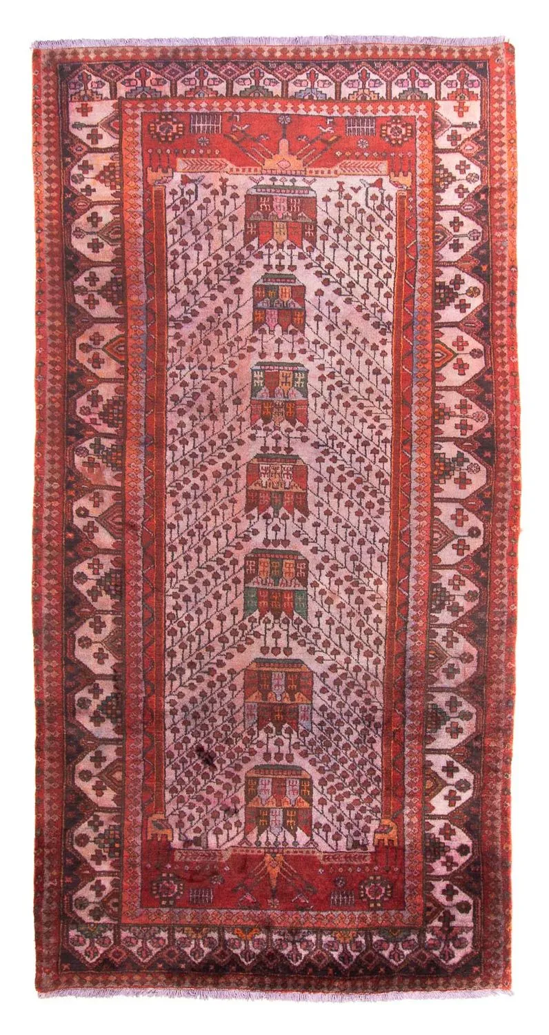 Orientteppich 150 x 285 cm - hellrot