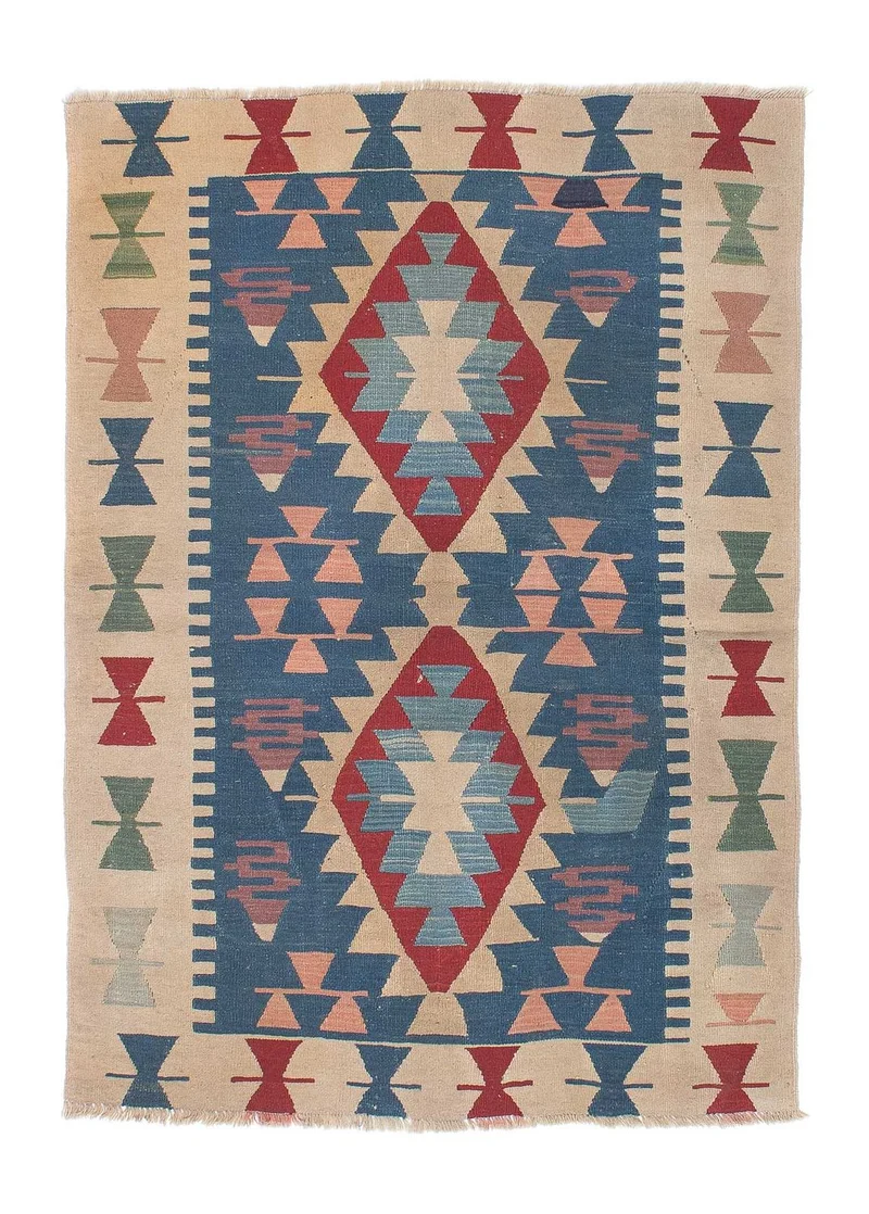 Kelim Teppich - Oriental 115 x 160 cm - blau