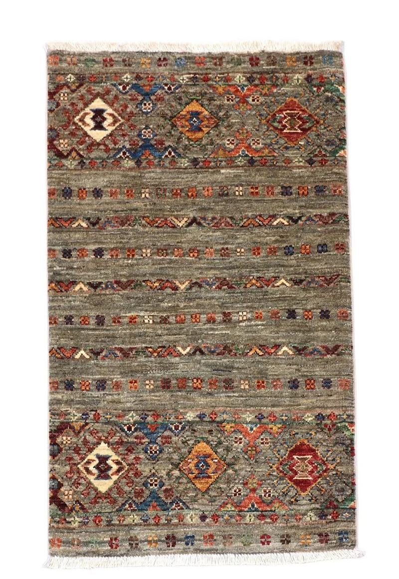 Ziegler Teppich 63 x 100 cm - grau