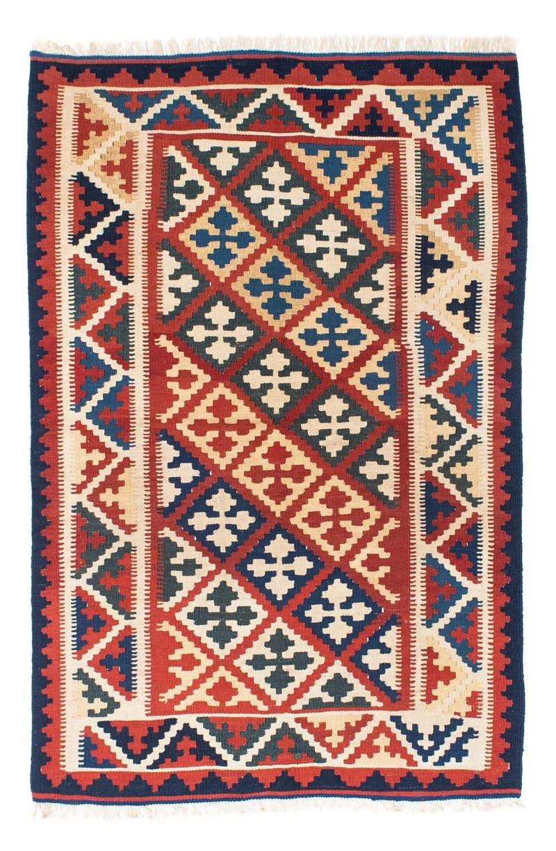 Kelim Teppich - Oriental 112 x 160 cm - rot