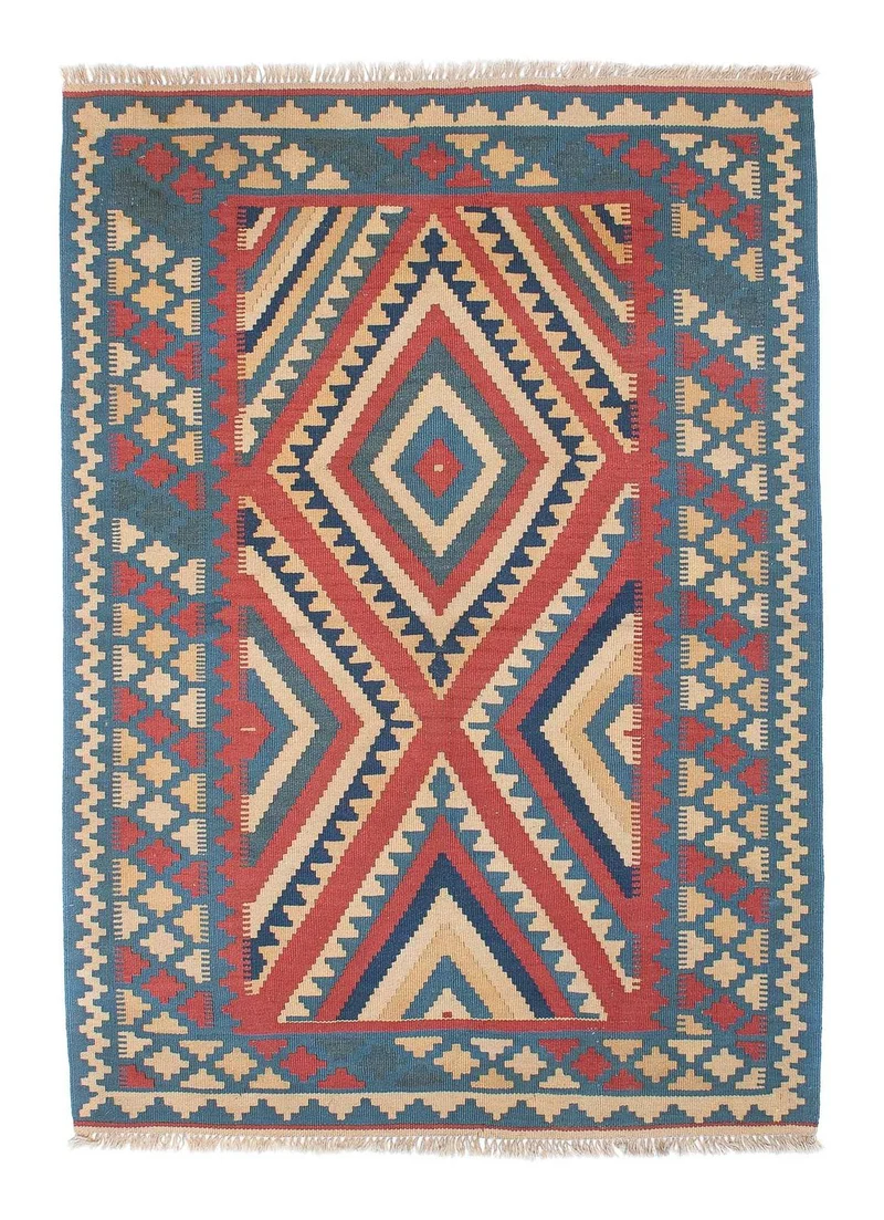 Kelim Teppich - Oriental 117 x 155 cm - blau