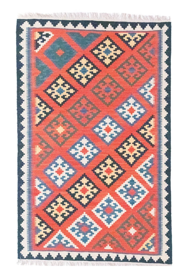 Kelim Teppich - Splash 123 x 188 cm - rot