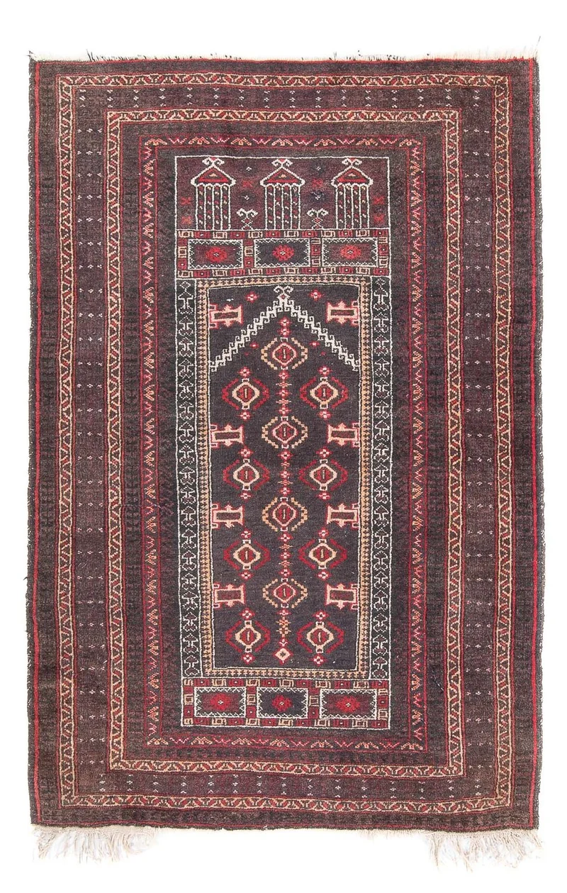 Belutsch Teppich - 90 x 136 cm - mehrfarbig