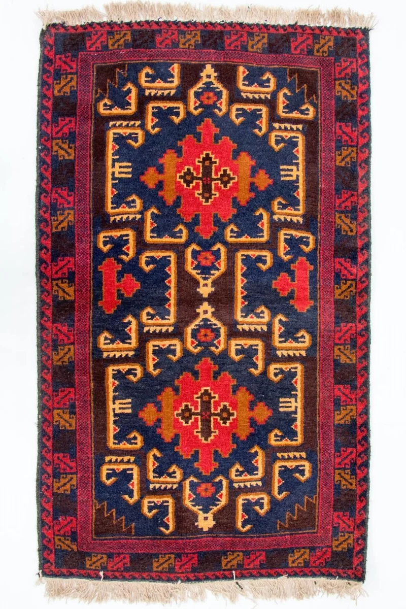 Belutsch Teppich 85 x 142 cm - mehrfarbig