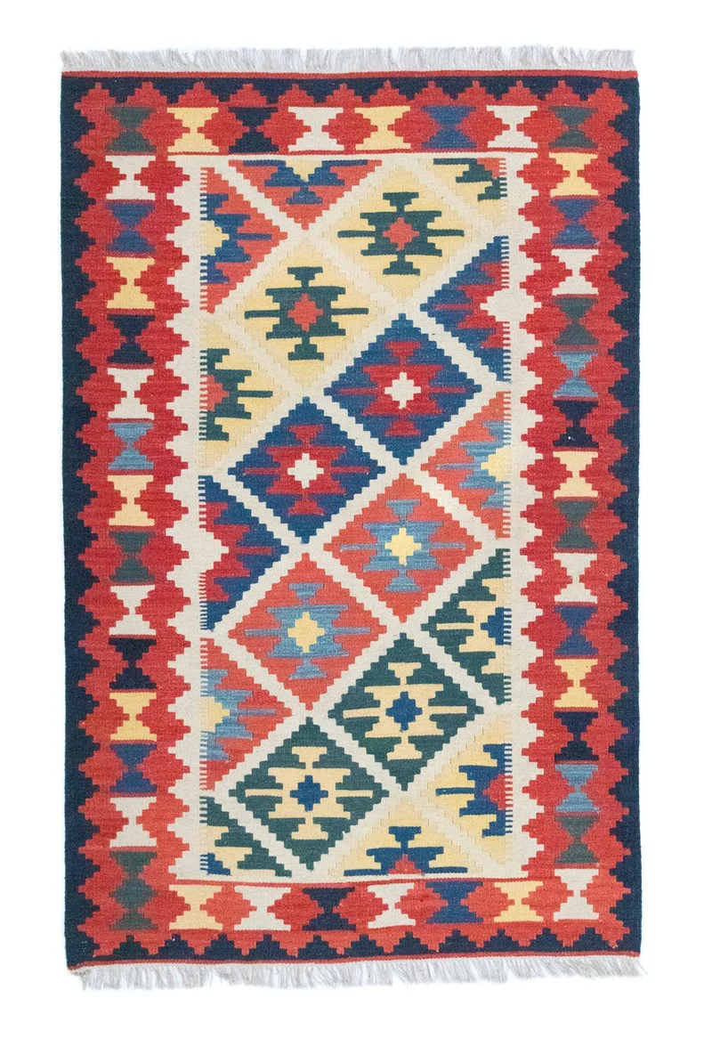 Kelim Teppich - Splash 120 x 190 cm - beige
