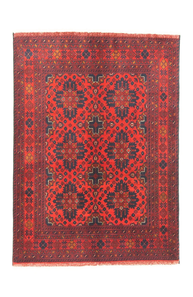 Afghan Teppich - Kunduz 103 x 142 cm - rot