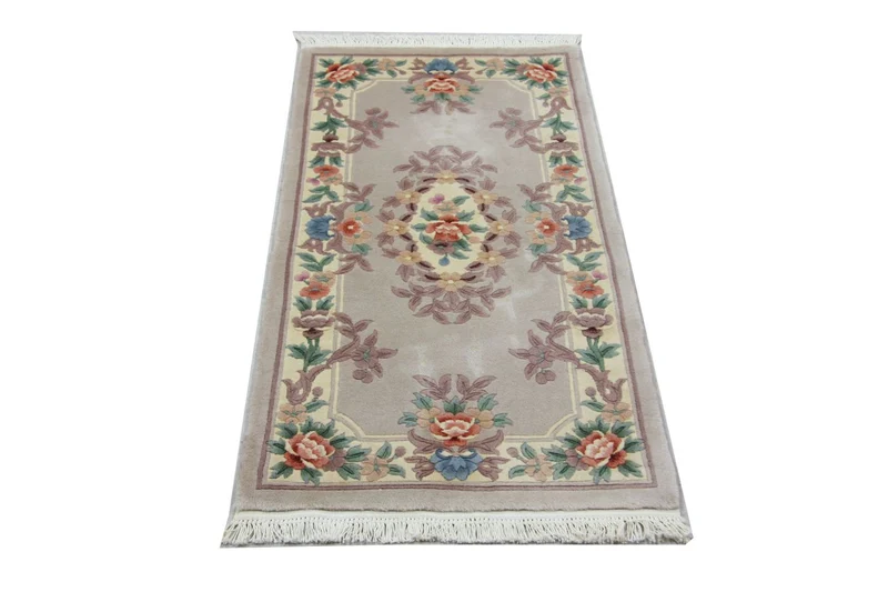 China Teppich 70 x 137 cm - silber
