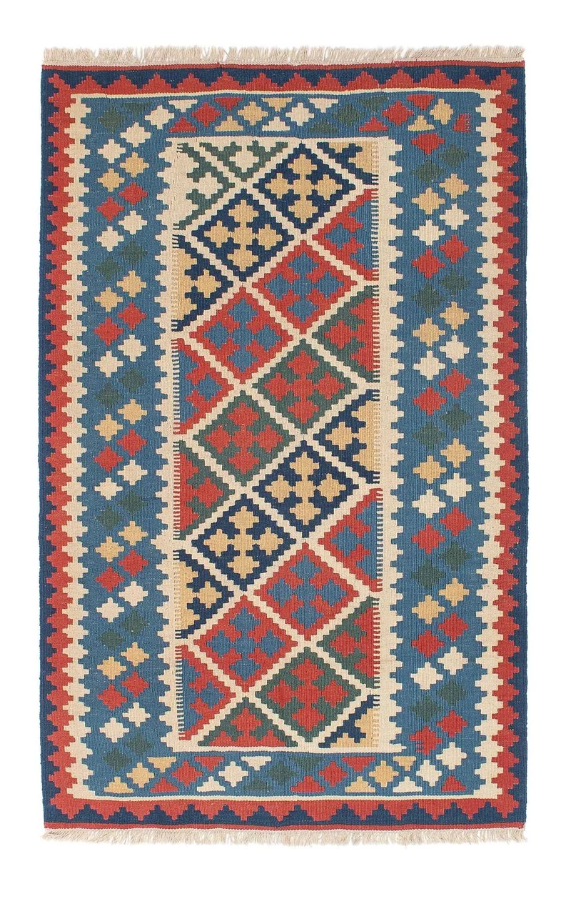 Kelim Teppich - Oriental 115 x 174 cm - blau