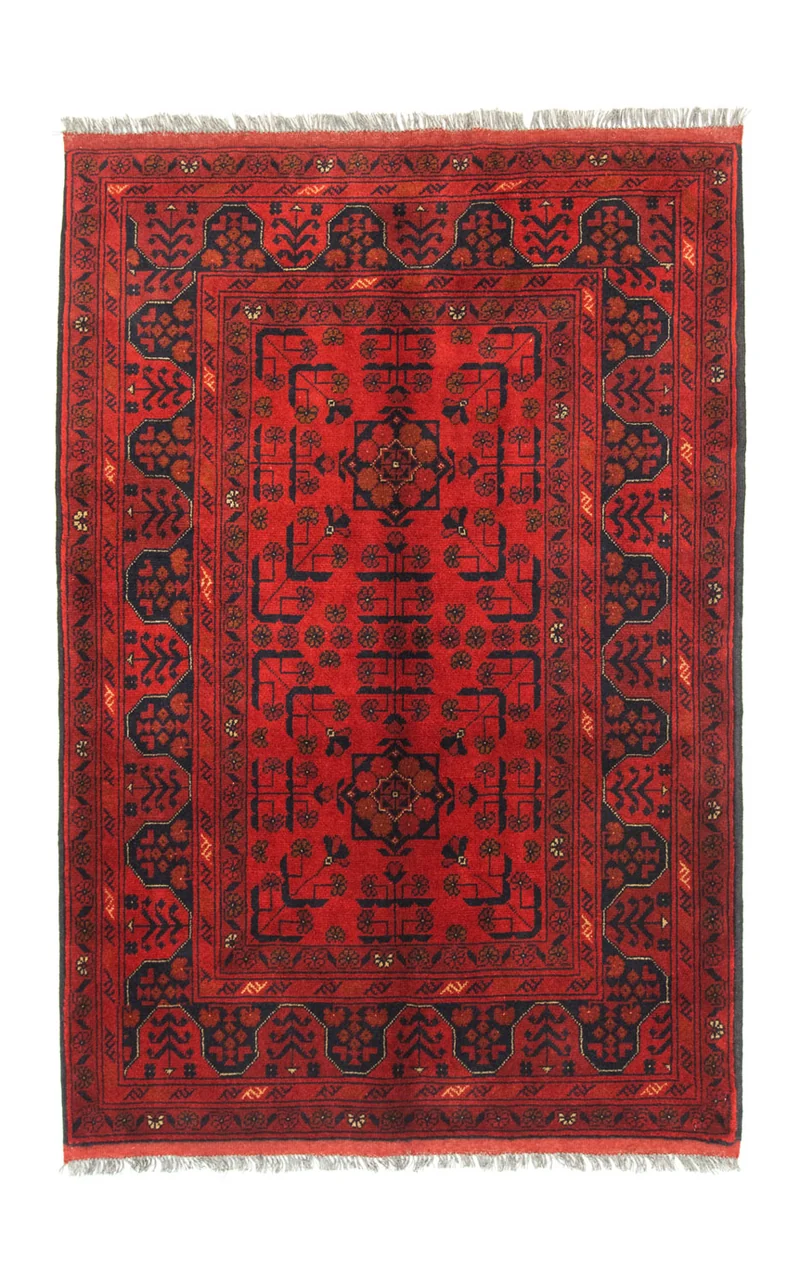 Afghan Teppich - Kunduz 105 x 156 cm - rot
