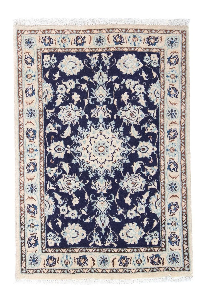 Perserteppich - Nain - Royal 55 x 85 cm - dunkelblau