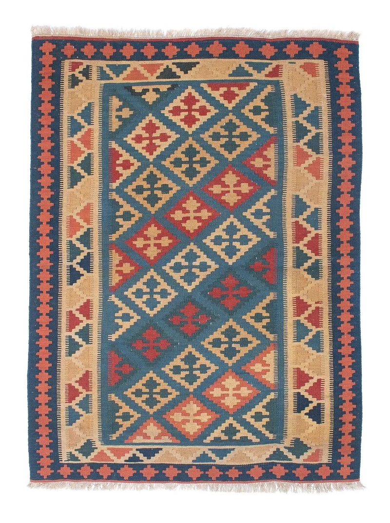 Kelim Teppich - Oriental 118 x 168 cm - blau
