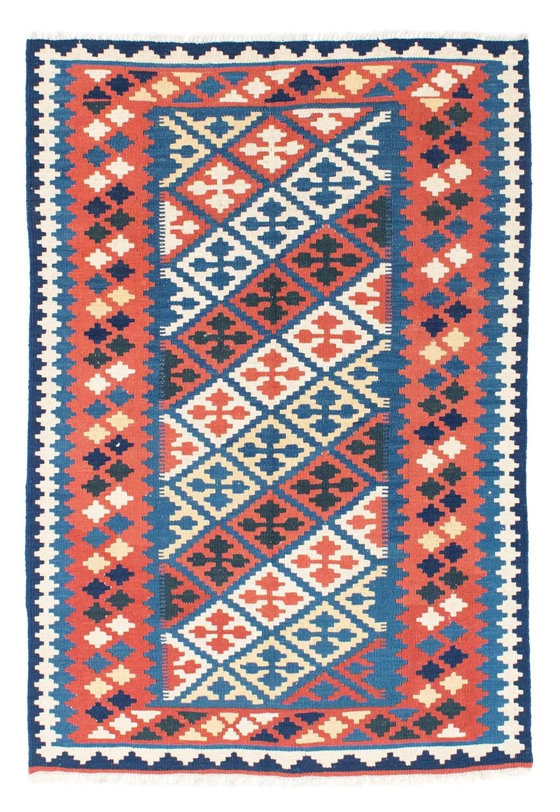 Kelim Teppich - Oriental 115 x 170 cm - blau