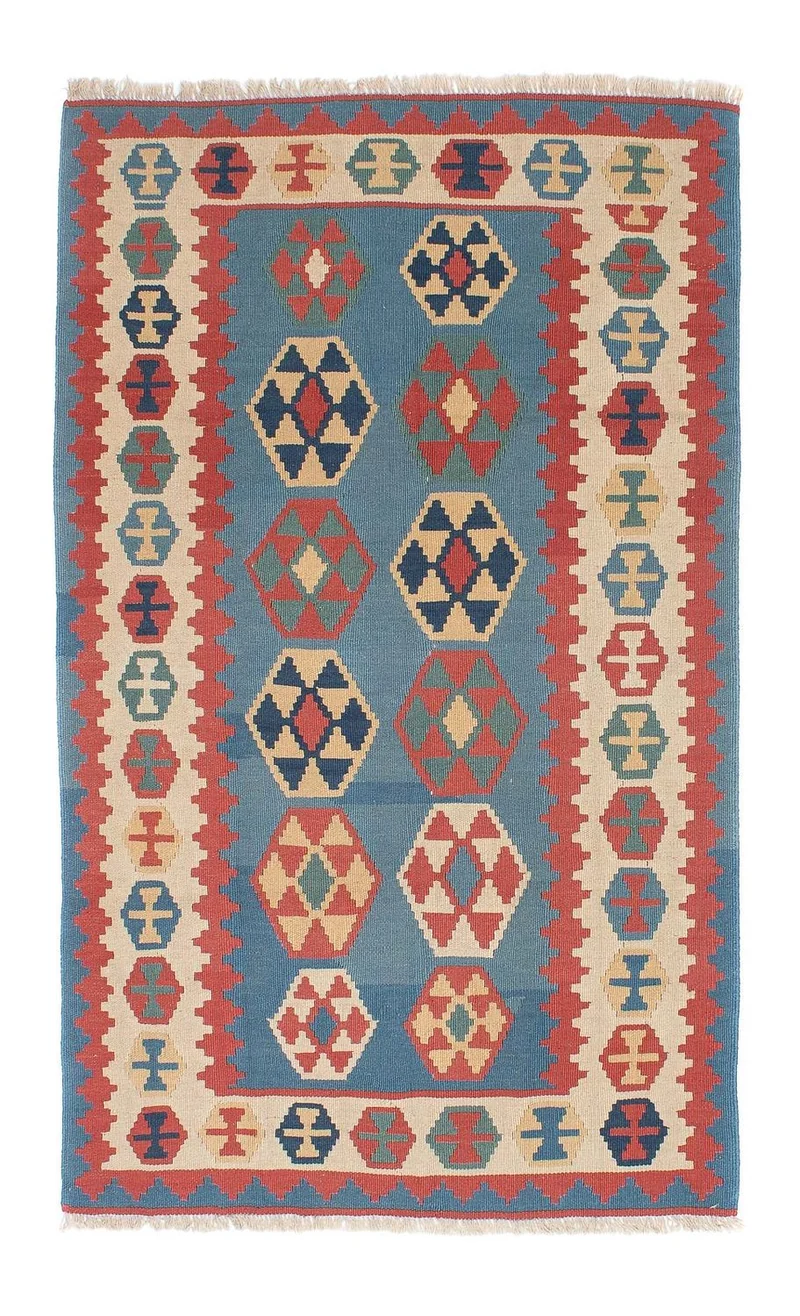 Kelim Teppich - Oriental 108 x 179 cm - blau