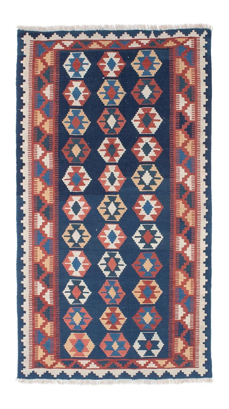 Kelim Teppich - Oriental 104 x 186 cm - blau