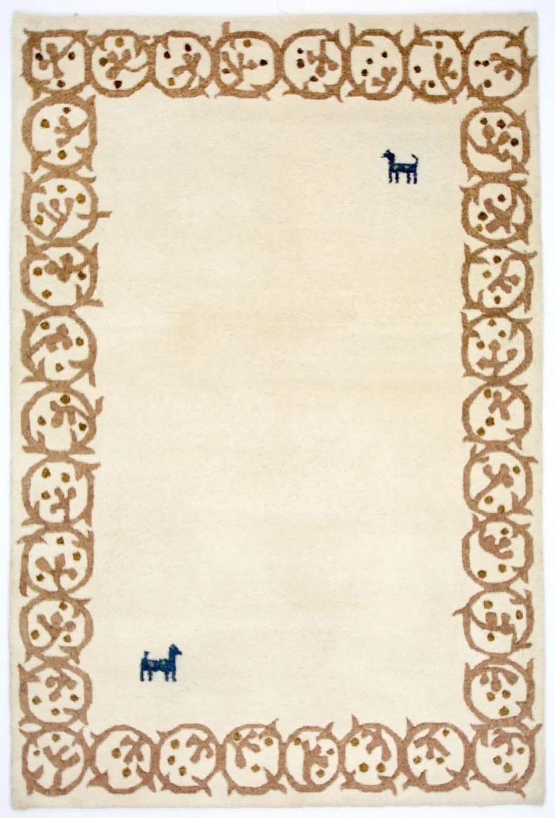 Gabbeh Teppich - Indus 155 x 228 cm - beige