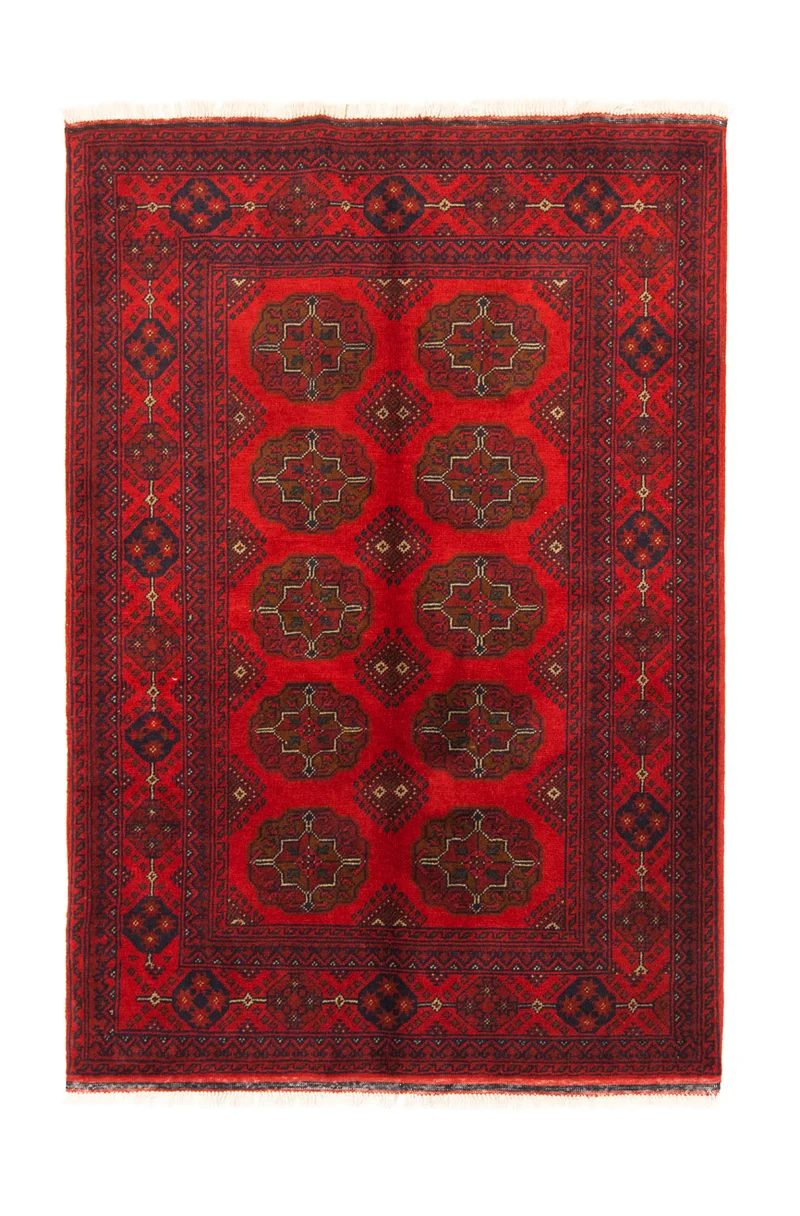 Afghan Teppich - Kunduz 102 x 151 cm - rot