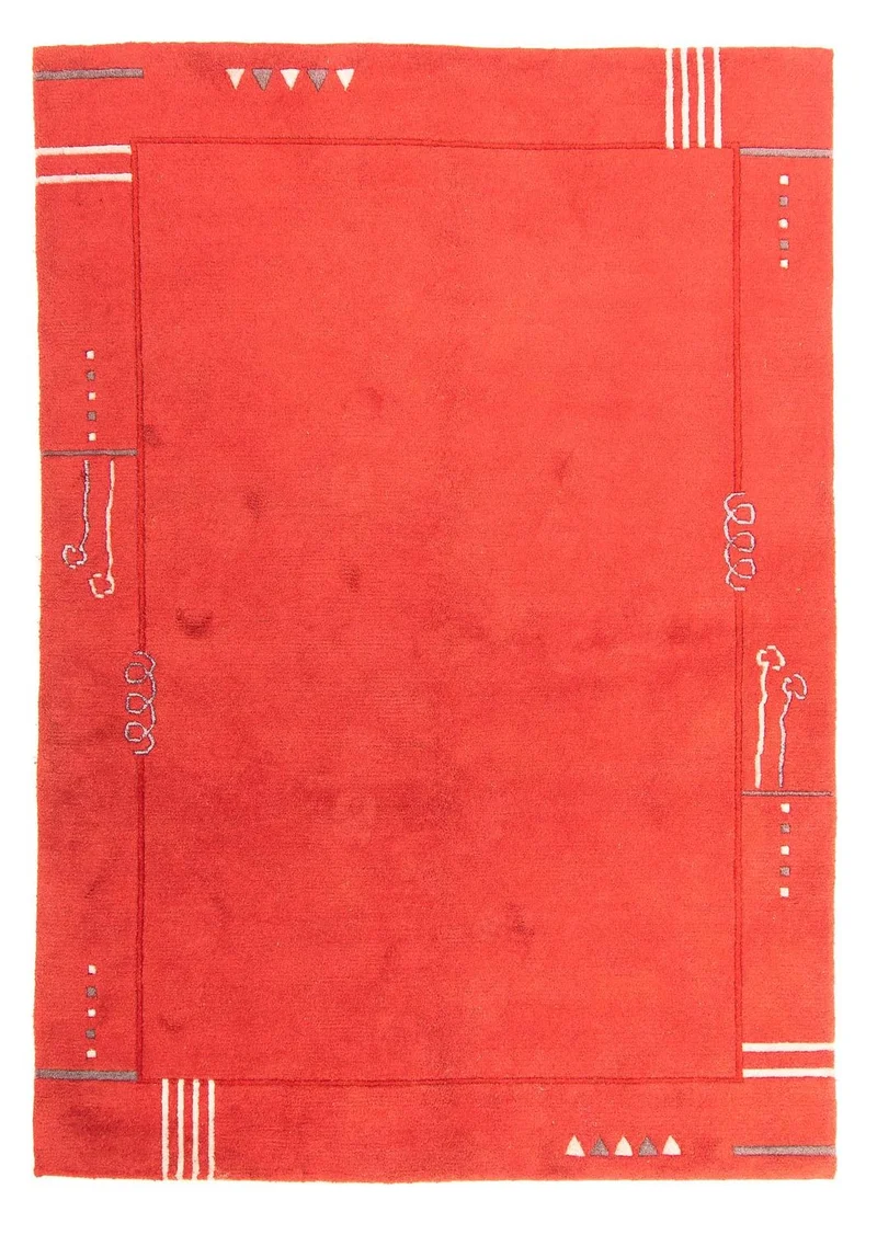 Nepal Teppich 162 x 228 cm - rot