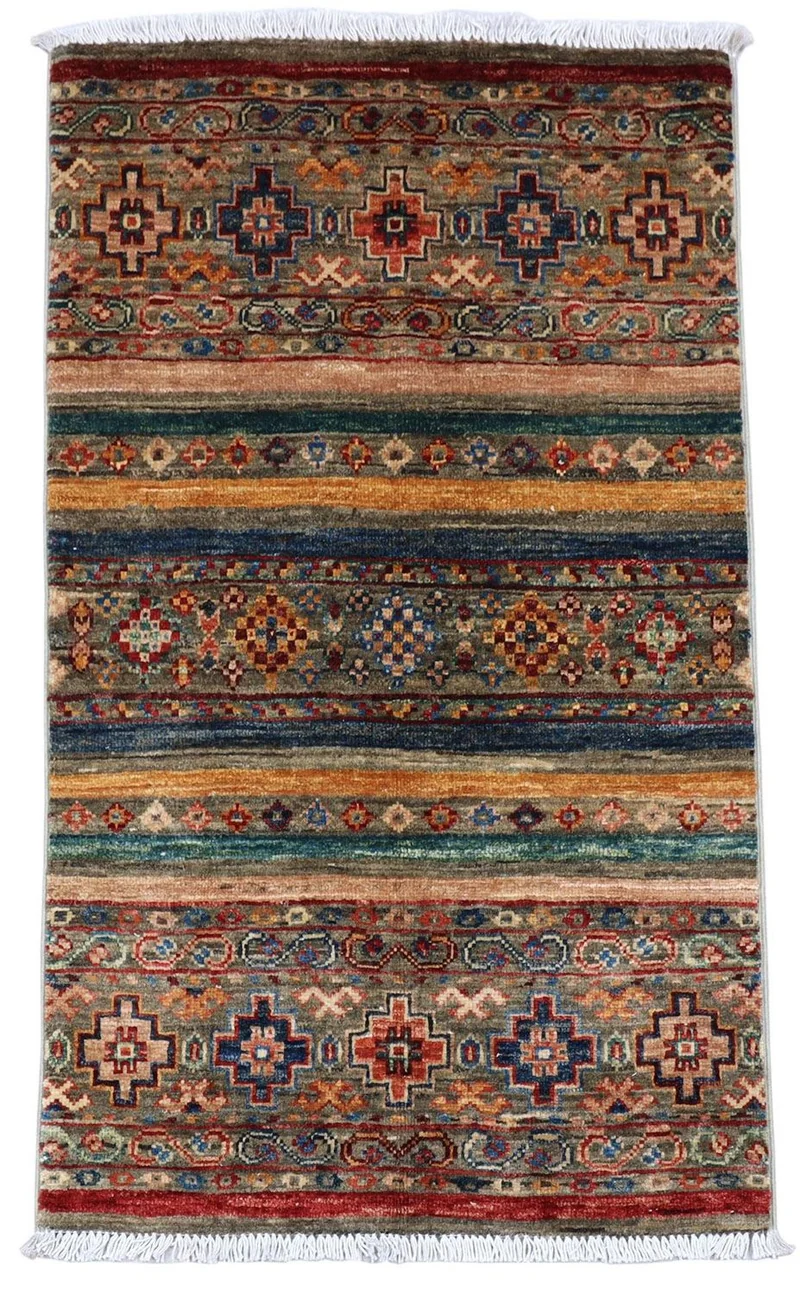 Ziegler Teppich 63 x 104 cm - mehrfarbig
