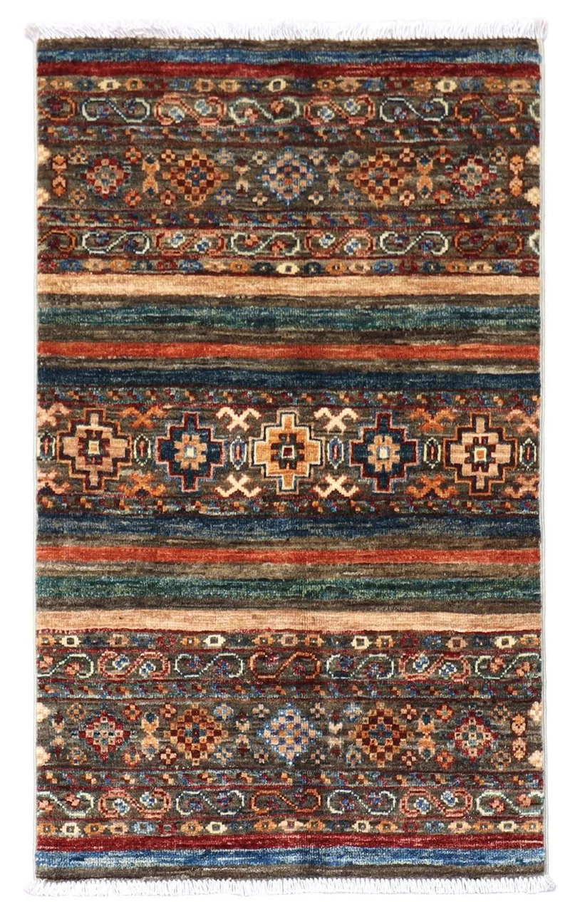 Ziegler Teppich 60 x 99 cm - mehrfarbig