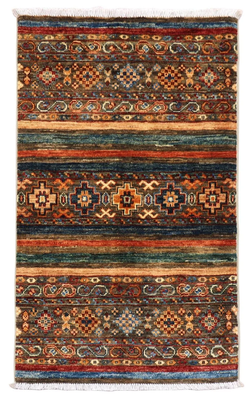 Ziegler Teppich 62 x 99 cm - mehrfarbig