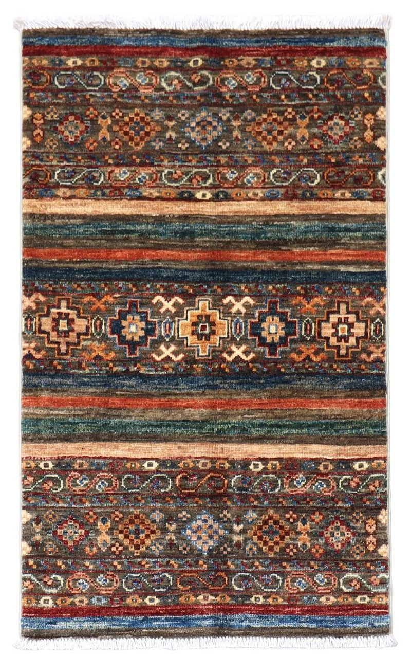 Ziegler Teppich 62 x 99 cm - minzgrün