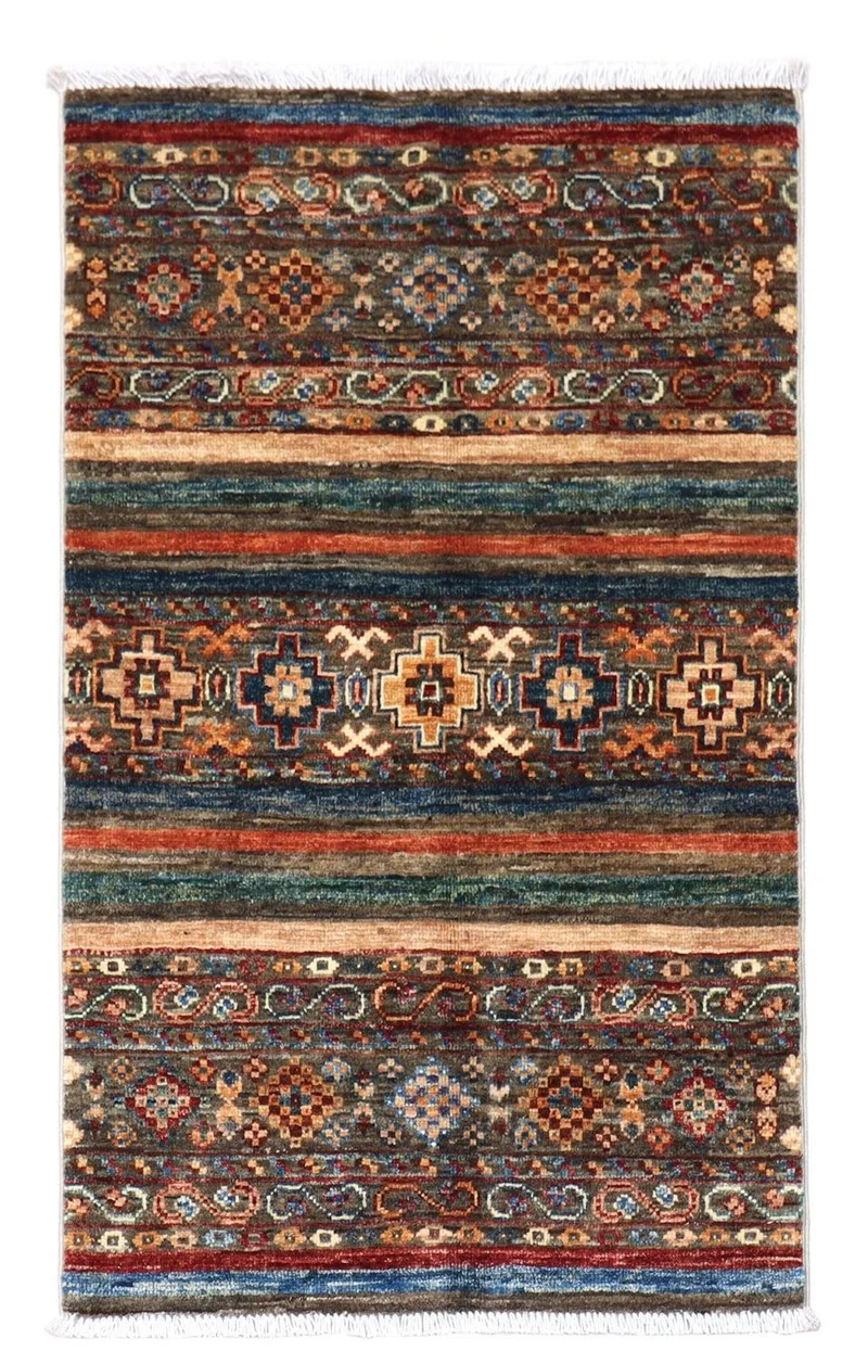 Ziegler Teppich 60 x 98 cm - mehrfarbig