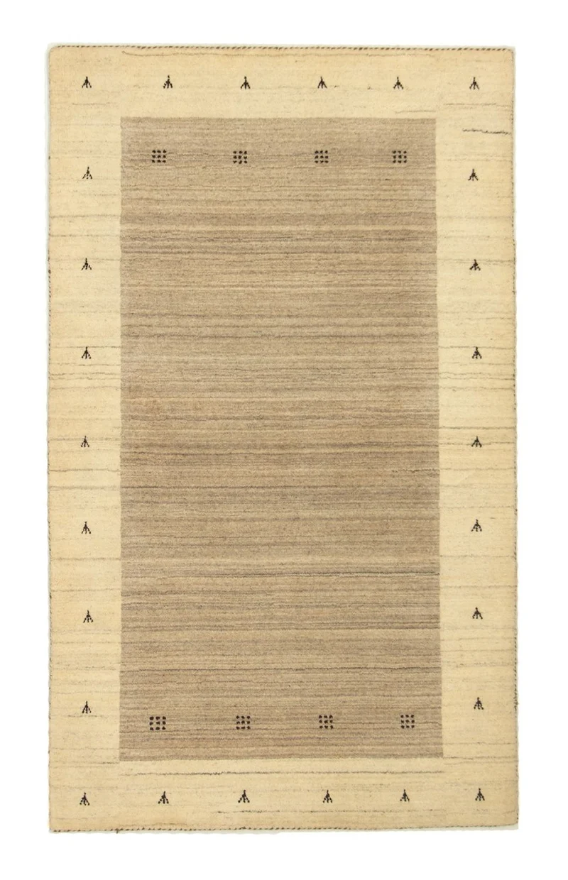 Gabbeh Teppich - Loribaft Indus 90 x 160 cm - beige