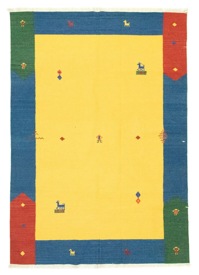 Kelim Teppich - Trendy 200 x 300 cm - gelb