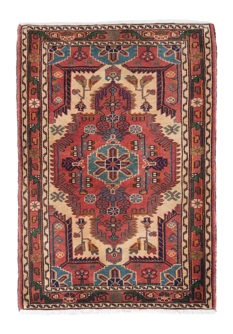 Perserteppich - Nomadic 92 x 130 cm - hellrot