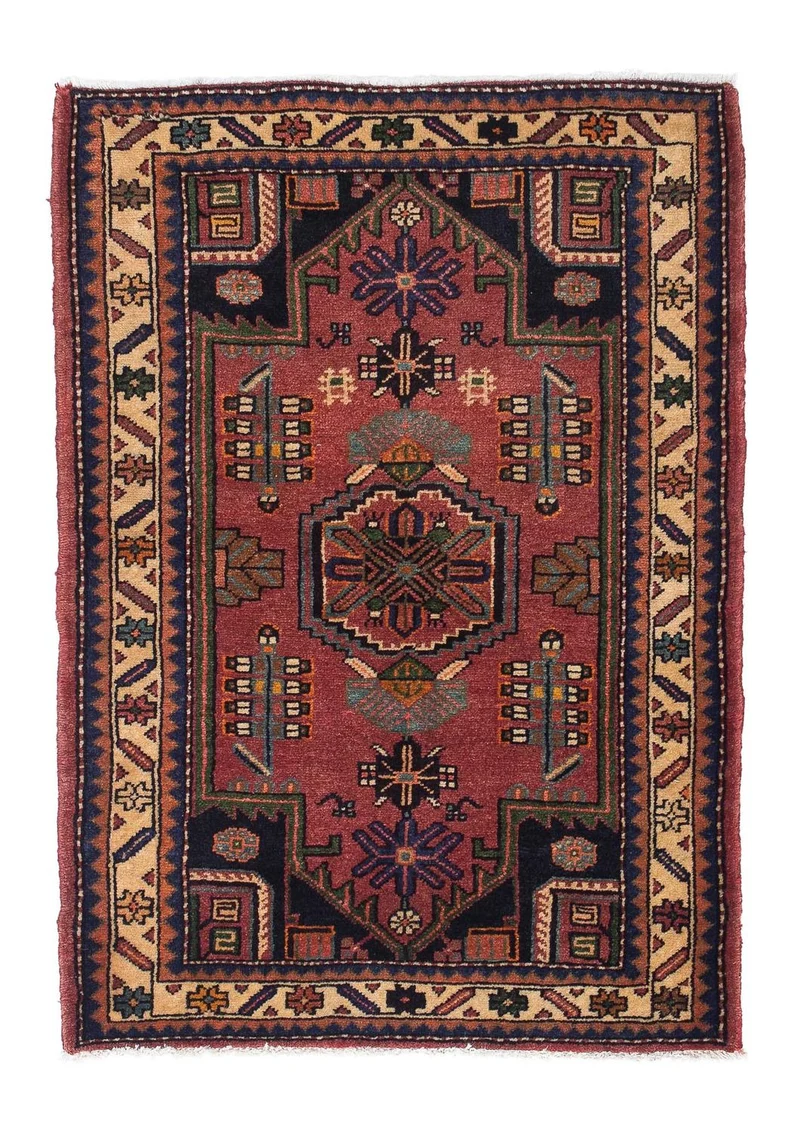 Perserteppich - Nomadic 86 x 120 cm - dunkelrot