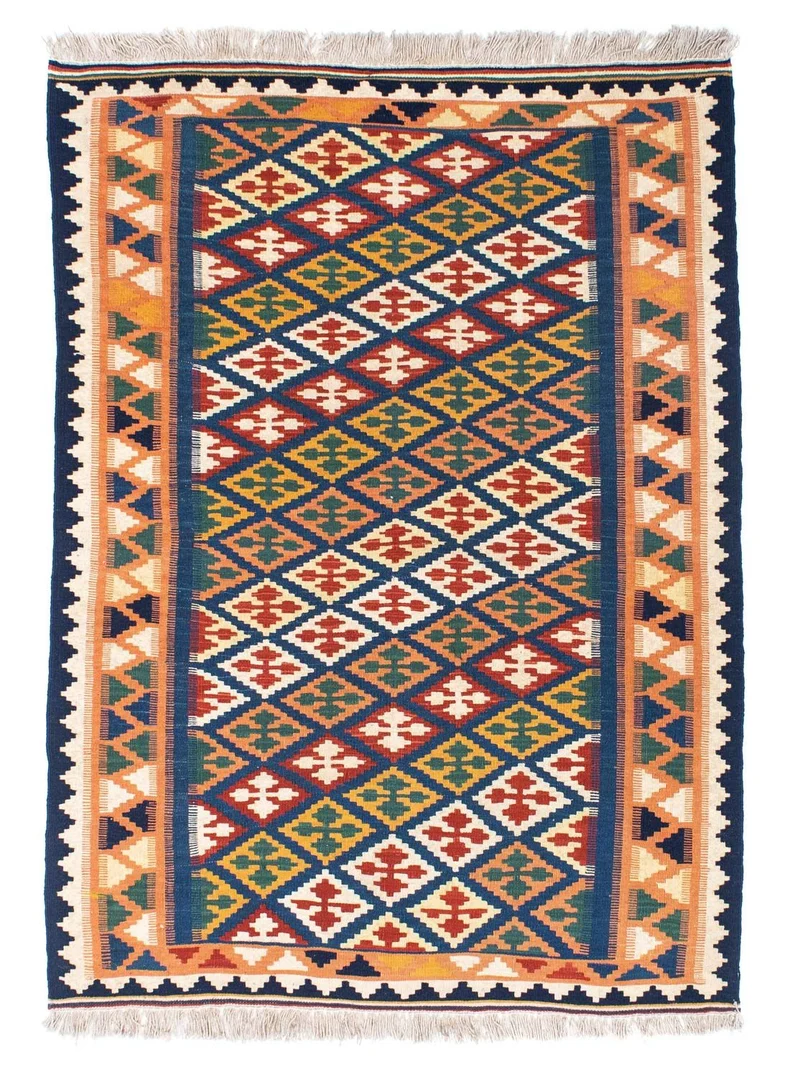 Kelim Teppich - Oriental 110 x 156 cm - blau