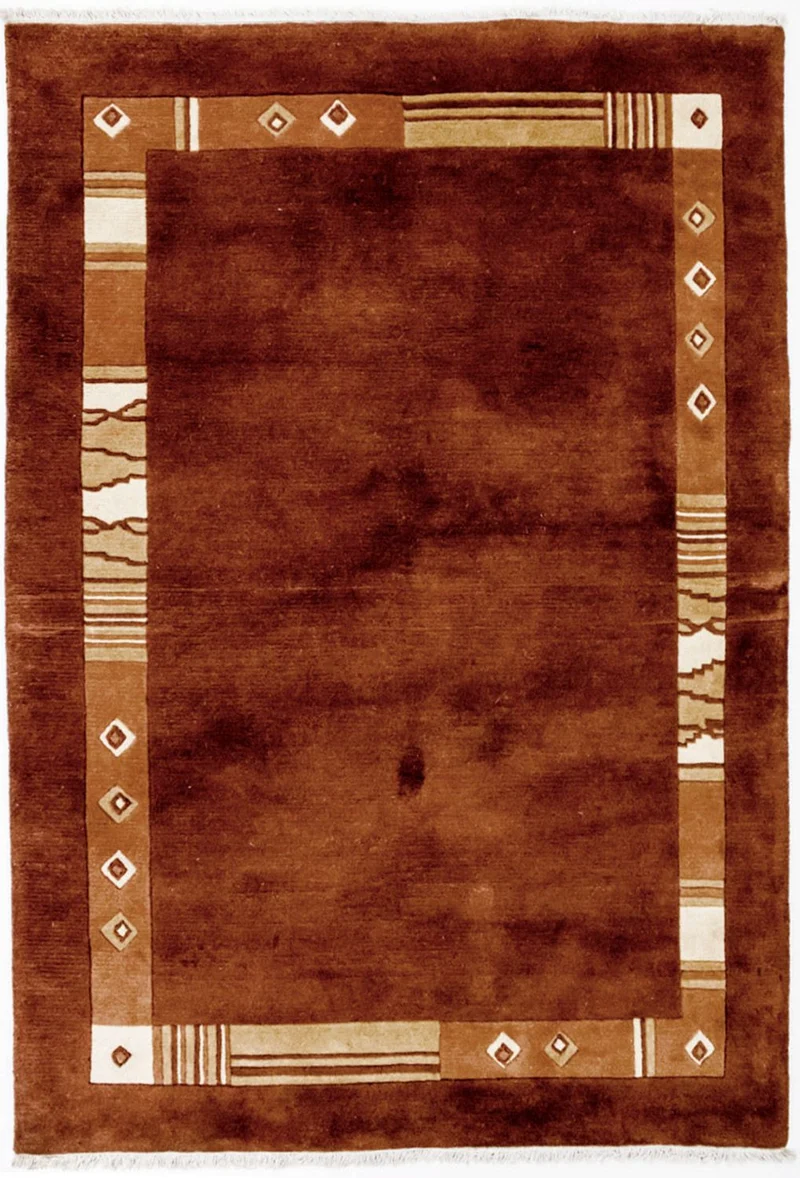 Nepal Teppich 144 x 200 cm - braun