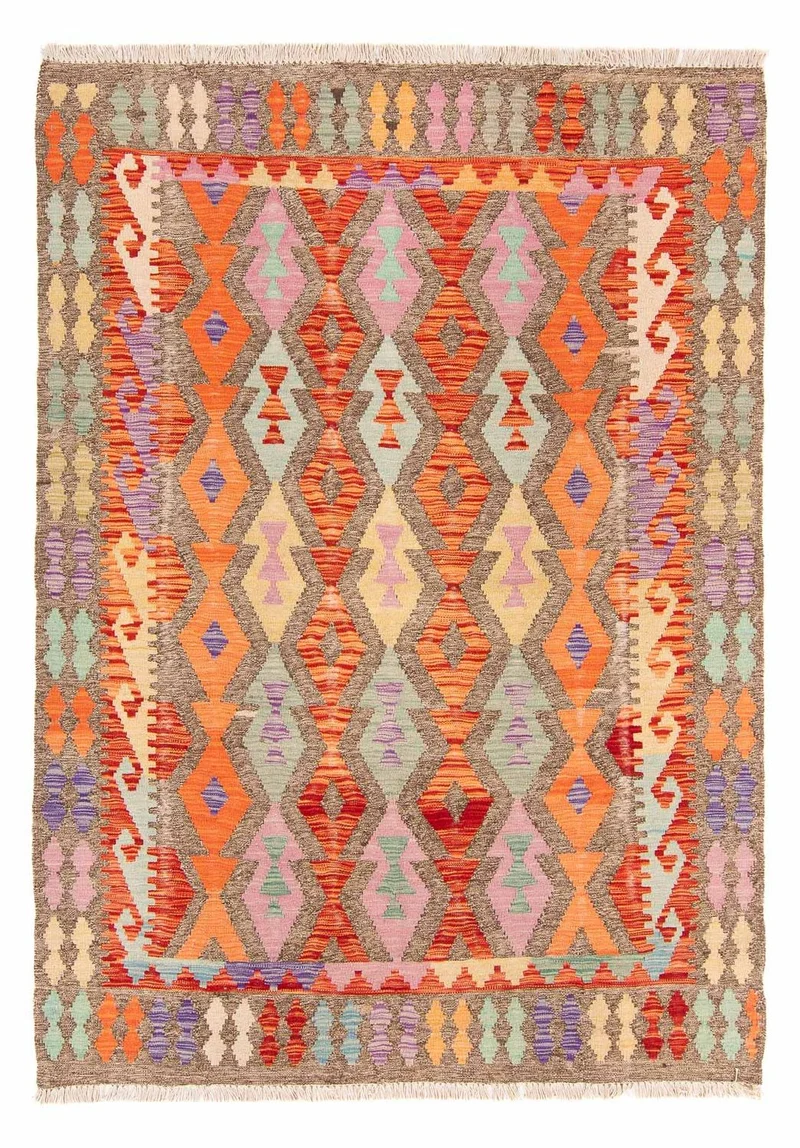 Kelim Teppich - Splash 155 x 207 cm - mehrfarbig