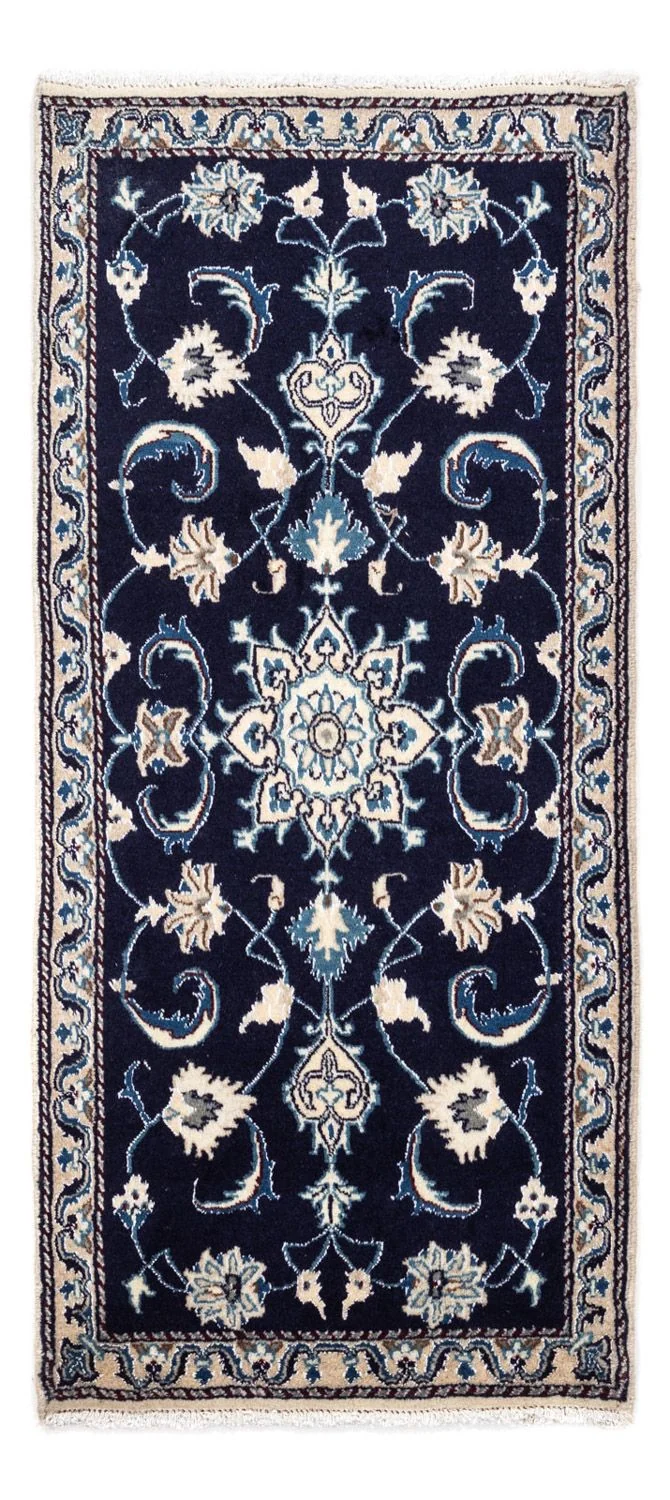 Perserteppich - Nain 70 x 143 cm - blau