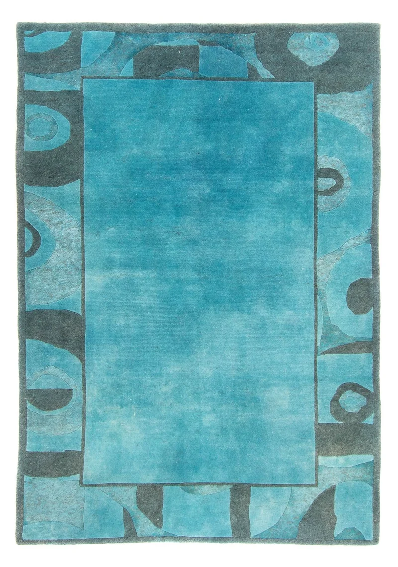 Nepal Teppich - 160 x 230 cm - hellblau