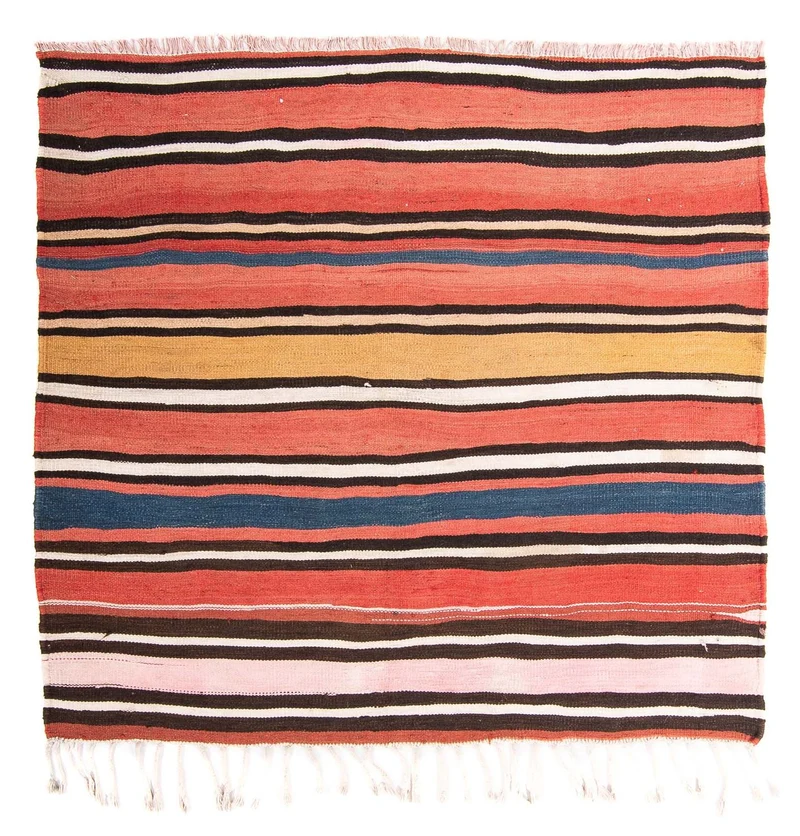 Kelim Teppich - Old 130 x 130 cm - mehrfarbig