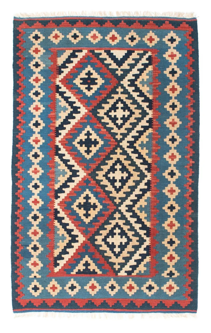 Kelim Teppich - Oriental 103 x 160 cm - blau
