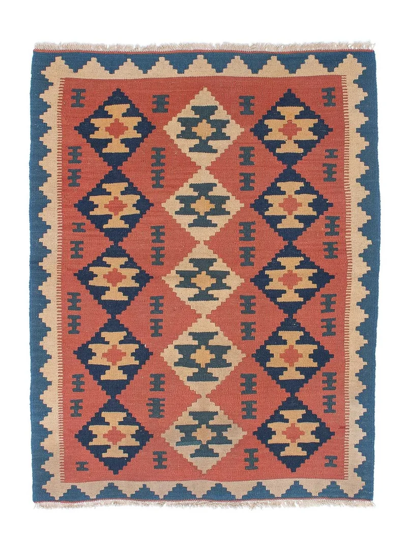 Kelim Teppich - Oriental 108 x 150 cm - rost
