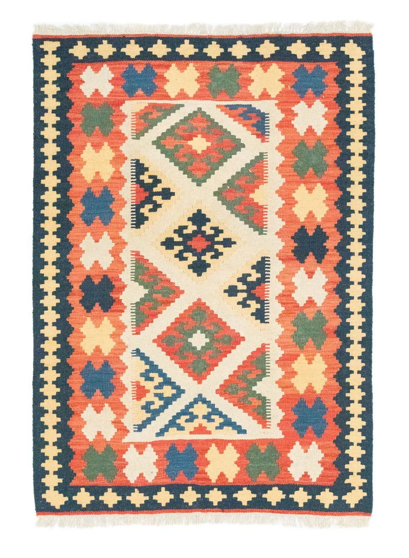 Kelim Teppich - Splash 120 x 172 cm - beige