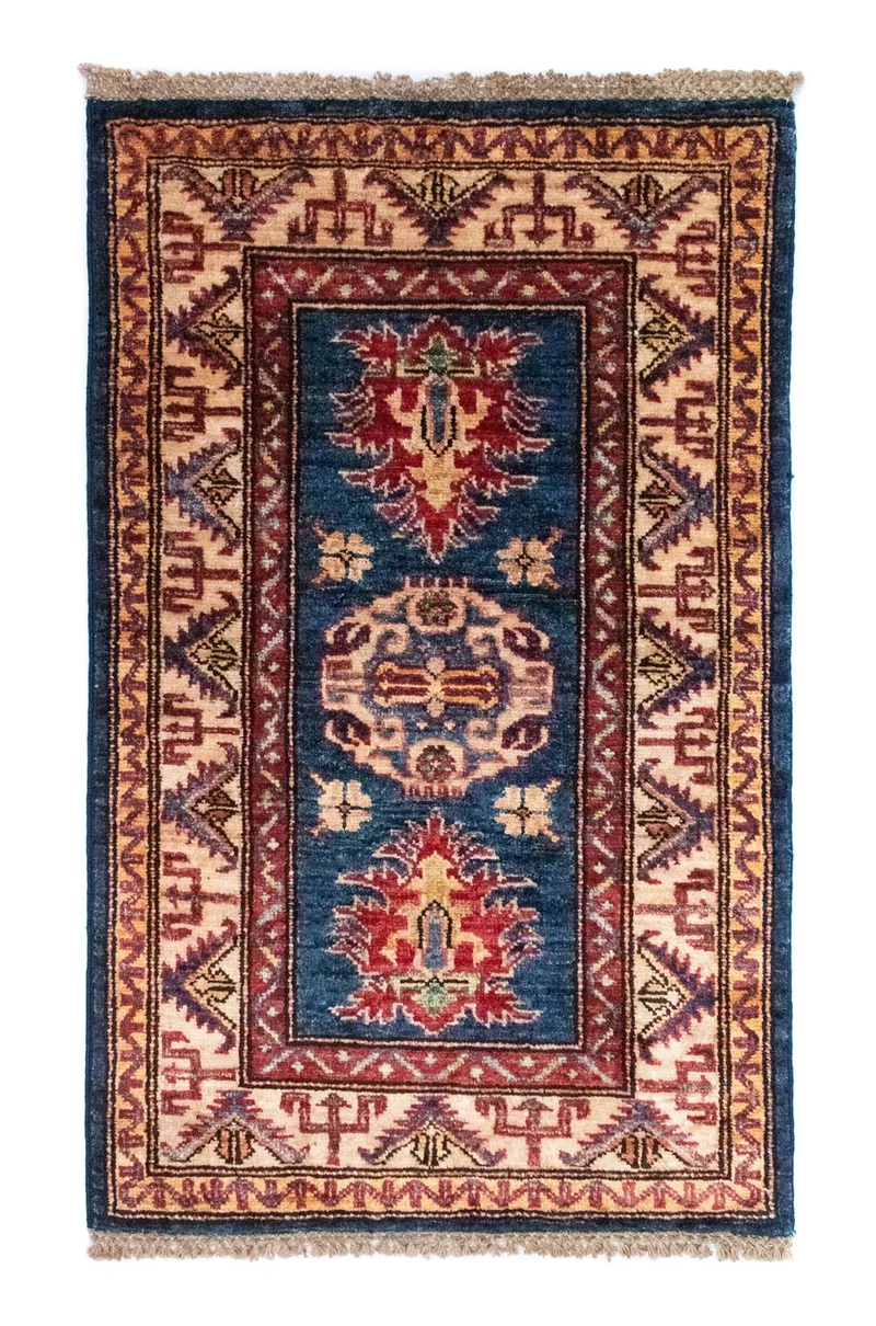 Ziegler Teppich - Kazak 61 x 97 cm - blau