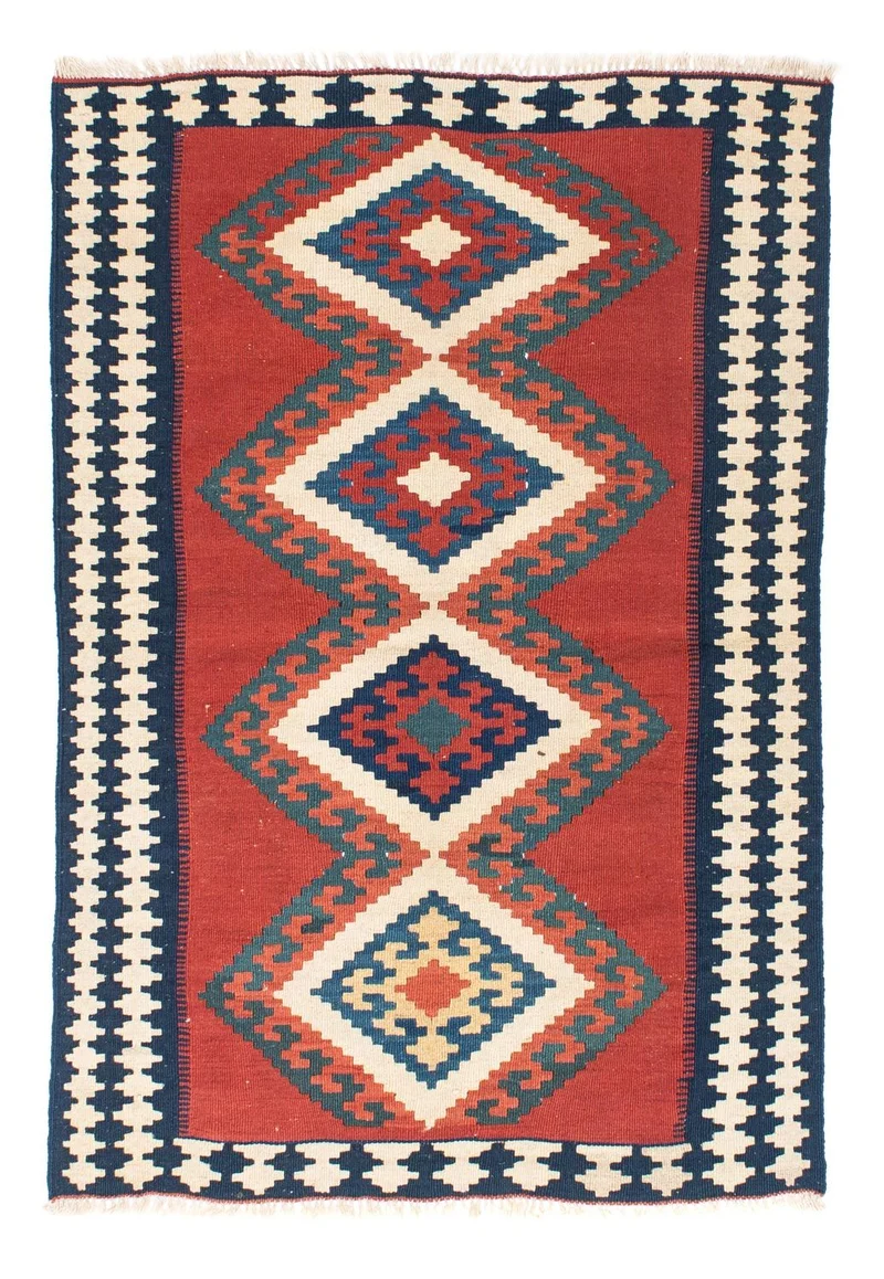Kelim Teppich - Oriental 103 x 152 cm - rot