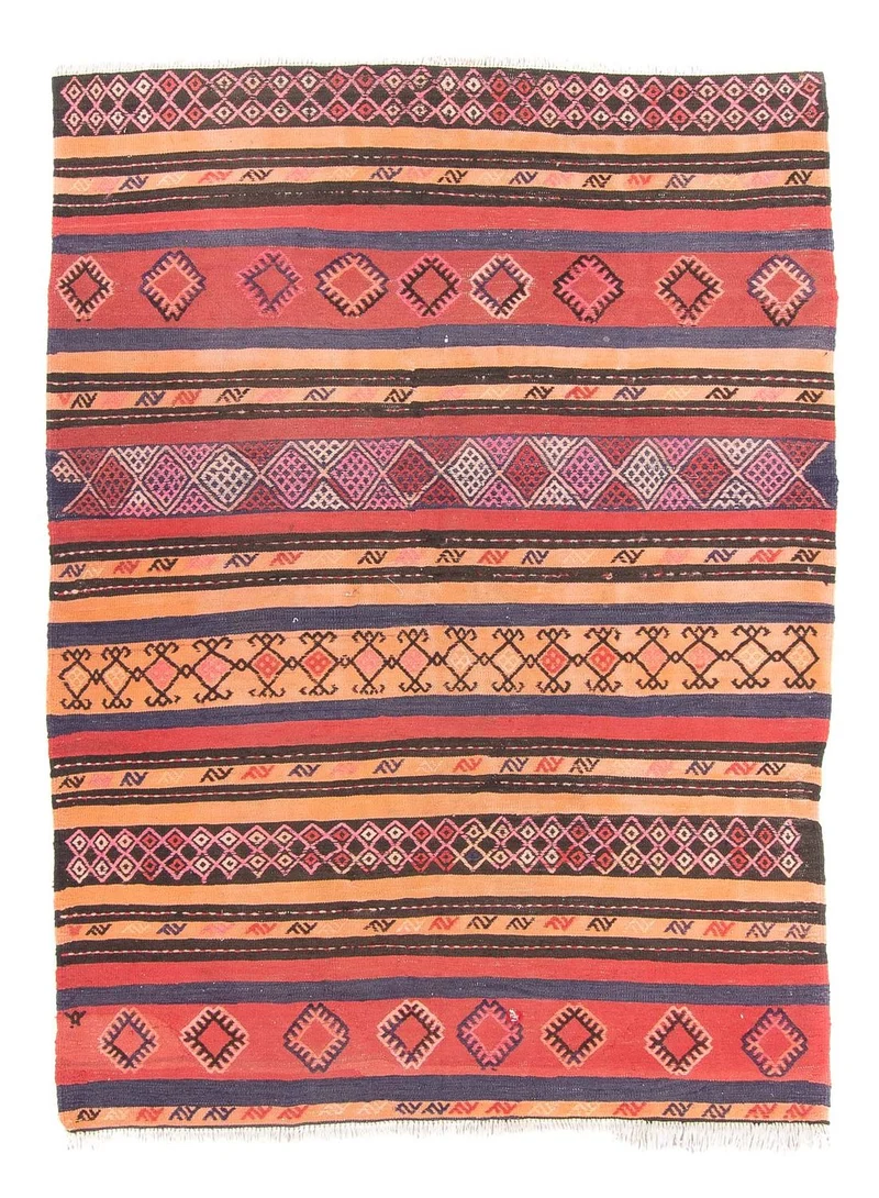 Kelim Teppich - Old - 150 x 210 cm - mehrfarbig