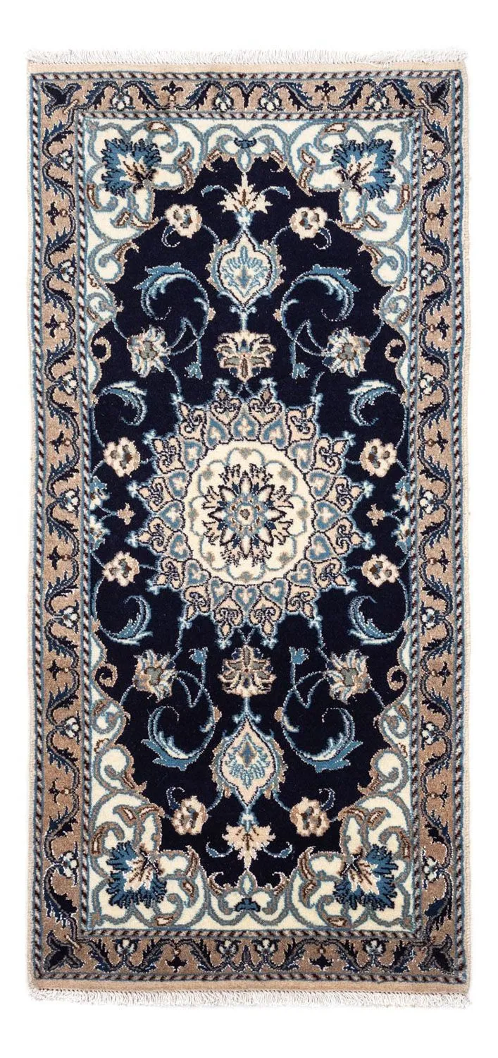 Perserteppich - Nain 66 x 141 cm - dunkelblau