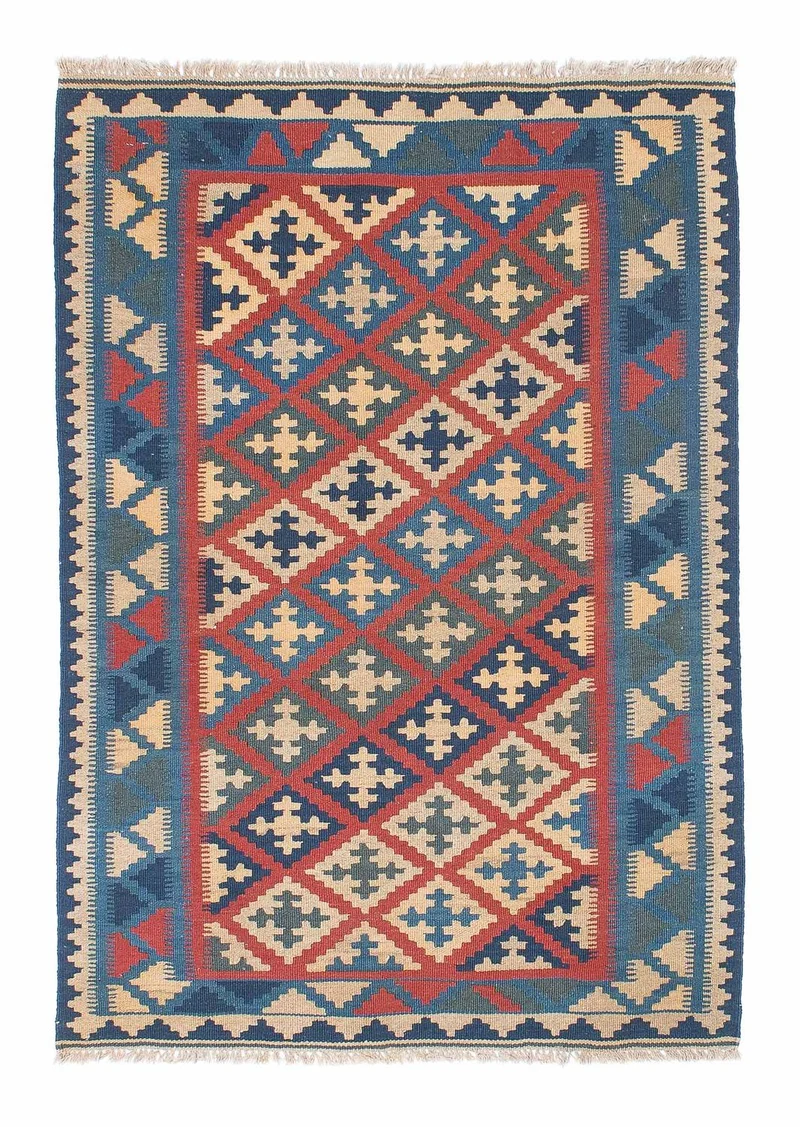 Kelim Teppich - Oriental 102 x 150 cm - mehrfarbig