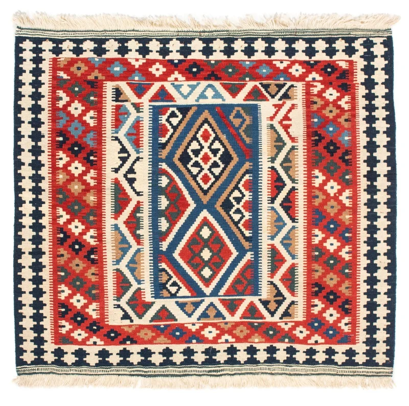 Kelim Teppich - Oriental 99 x 104 cm - rot