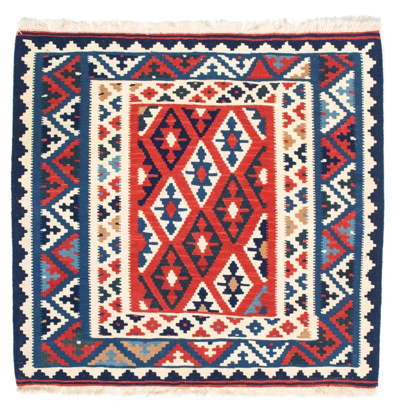 Kelim Teppich - Oriental 100 x 102 cm - blau